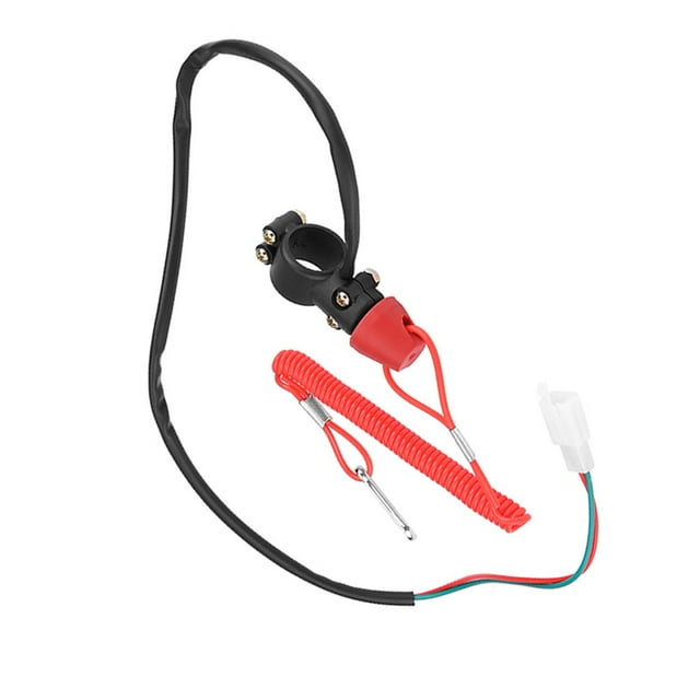 Interruptor de parada de emergencia para motor fueraborda de motocicleta y barco, de 22 mm y 7/8", con cordón de amarre