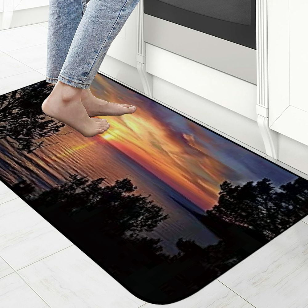Qinduosi Decorative Door Mat, Door Mat with Non-Slip Rubber Backing, Easy Cleaning, Traps Dirt, for Entry, Patio, Garage 19.68*47.24 in