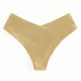 thumbnail image 5 of TMOYZQ Women's Thong Bikini Bottoms Cross Front High Cut V Cheeky Brazilian Swimsuit Bottom Tummy Control High Waisted Bathing Suit Swim Bottoms Beach Swimwear, 5 of 5