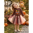 thumbnail image 4 of Cjfdfy 2Pcs Toddler Baby Girl Thanksgiving Outfit Long Sleeve Crew Neck Turkey Applique Sweatshirt And Tulle Tutu Skirt Set Cute  Turkey Embroidery Thanksgiving Outfit Size 6M-4Y, 4 of 9