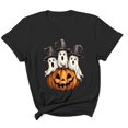thumbnail image 4 of Gamivast Ghosts In Witch Hats T-Shirt for Men Halloween Pumpkin Graphic Print Short Sleeve Crewneck Tee Casual Fall Holiday Top Spooky Novelty Shirt Everyday Wear Black M, 4 of 5