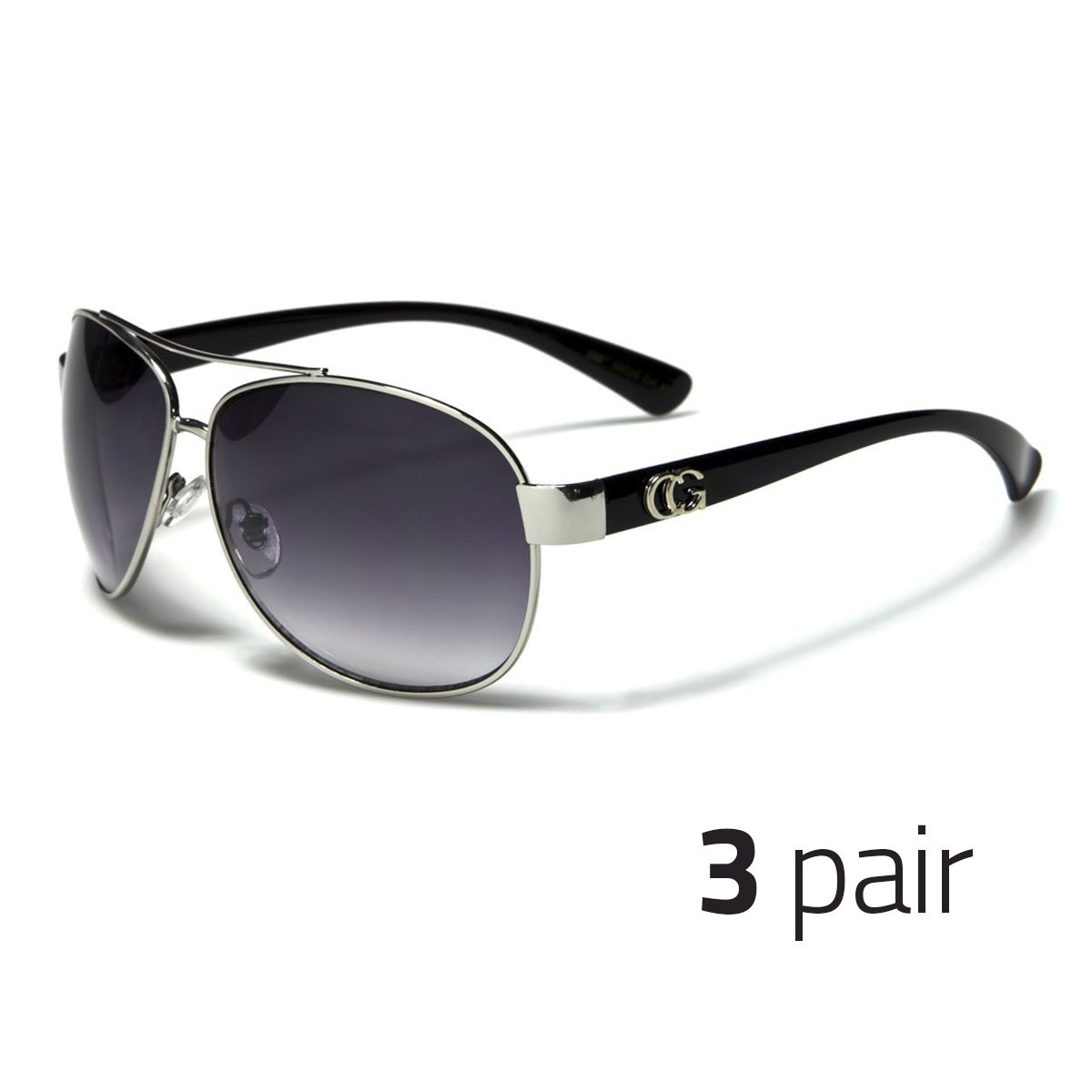 3 PAIR Large Classic Retro Fashion Aviator Vintage Designer Sunglasses