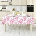 thumbnail image 2 of AnyDesign Vintage Floral Tablecloth Rectangle Blue Flower Fabric Table Cloth Washable Flower Table Cover for Picnic Dinner Table Decoration, 60 x 104 Inch, Blue, White, 2 of 6