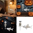 thumbnail image 2 of 2Pcs Funny Fish Fishing Skeletons Sculpture Resins Wall Art For Halloween Aquariums Or Dark Theme Room Decors, 2 of 9