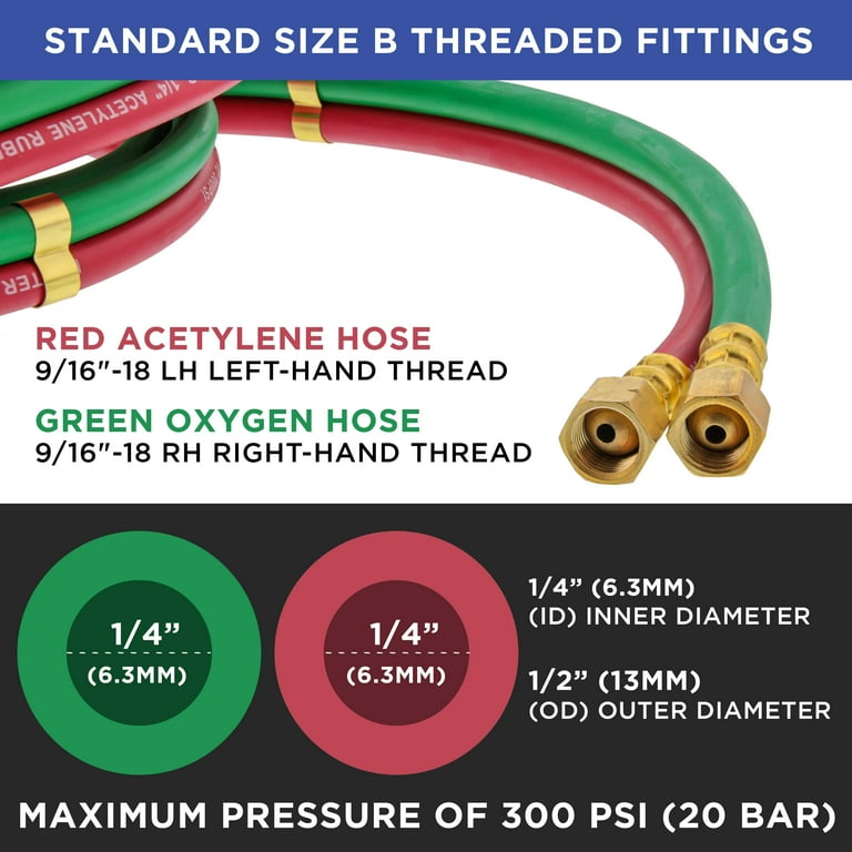 Master Elite Series 50' Oxygen Acetylene Hose Twin Welding Master Elite Series 50' Oxygen Acetylene Hose Twin Welding