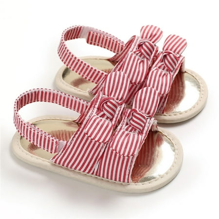 

Hunpta Kids Sandals Soft Prewalker Baby Baby Walking Shoes Bowknot Anti-Slip Toddler Colors Casual Baby Shoes