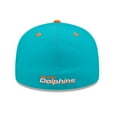thumbnail image 4 of Men's New Era  Aqua/Orange Miami Dolphins Flipside 2Tone 59FIFTY Fitted Hat, 4 of 6