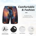 thumbnail image 3 of Fotbe Starry Sky Meditating Fox Traje de Baño para Hombre – Shorts de Natación de Secado Rápido con Forro y Bolsillos-Medium, 3 of 6