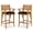 Black, variant on Best Choice Products Set of 2 Outdoor Acacia Wood Bar Stools Bar Chairs w/ Weather-Resistant Cushions - Peacock Blue