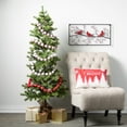 thumbnail image 3 of 6'L Sullivans Candy Cane Fabric Ball Garland - Set of 3, Red Christmas Garland, 3 of 4