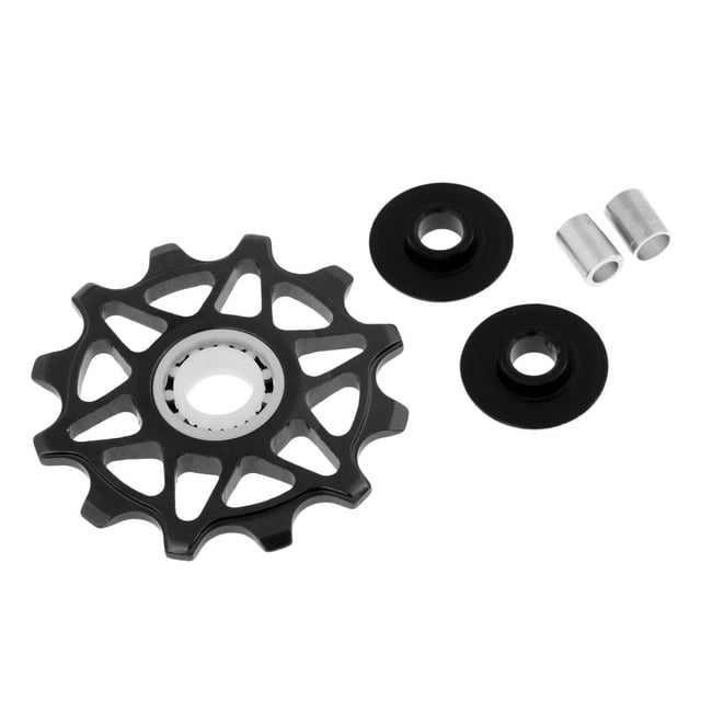 S SERENABLE Bike Bearing Wheel Rear Derailleur Ceramic 12T Guide Black