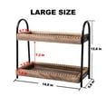 thumbnail image 4 of Organizador de encimera de baño BDBDYEAY con cuentas de madera de 2 niveles, 4 of 7