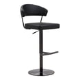 thumbnail image 2 of Home Square 32" Steel and Vegan Leather Barstool in Black - Set of 3, 2 of 10