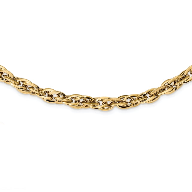 14k Yellow Gold Link Necklace Pendant Charm Chain