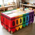 thumbnail image 3 of Pencil Table Skirt Teacher Desk Skirt for Classroom Pencil Table Curtain Tablecloth Cover for Back to School First Day of School Classroom Office Decoration Bookcase Cabinet Banquet 180x75cm, 3 of 3