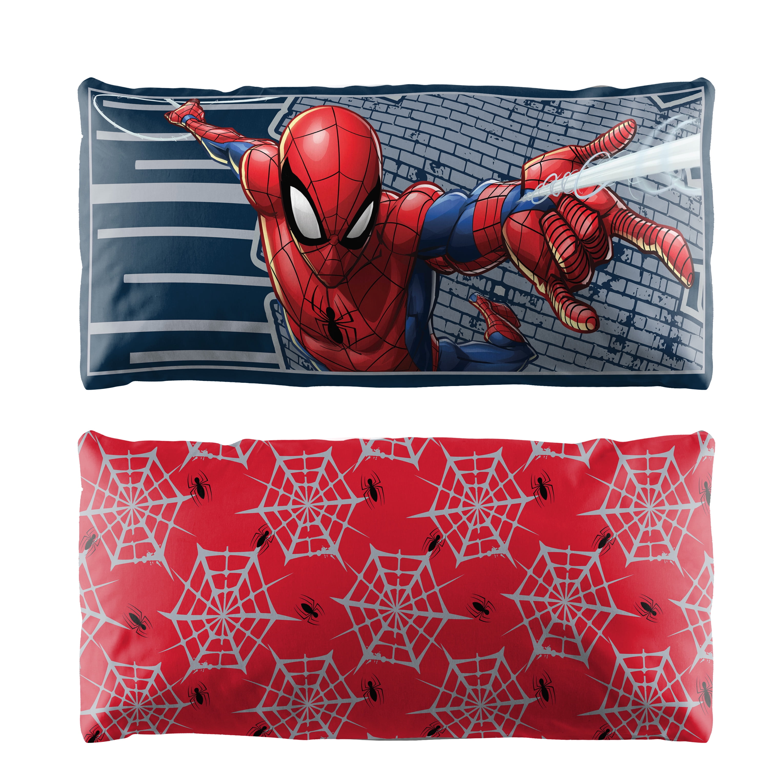 Details about   Spiderman Pillow Case Red Blue Spider Sense 