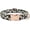 001-Black Flower, variant on Metal Buckle Dog Collar with Dedals, 3-Size Comfortable Adjustable Cotton Dog Collar for Small, Medium, Large Male Female Dogs (Foliage, L(15-23in))
