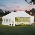 thumbnail image 3 of Aoodor 26 x 20 ft Marquee Party Tent with Church Window Sidewalls, Waterproof Pavillion Tent, Outdoor Event Tent, Wedding Party Tent - White, 3 of 10