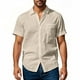 thumbnail image 4 of pstuiky camisetas de hombre, Camisa de verano elástica informal holgada con media cremallera y solapa de manga corta para hombre camisas casuales para hombre m, 4 of 9