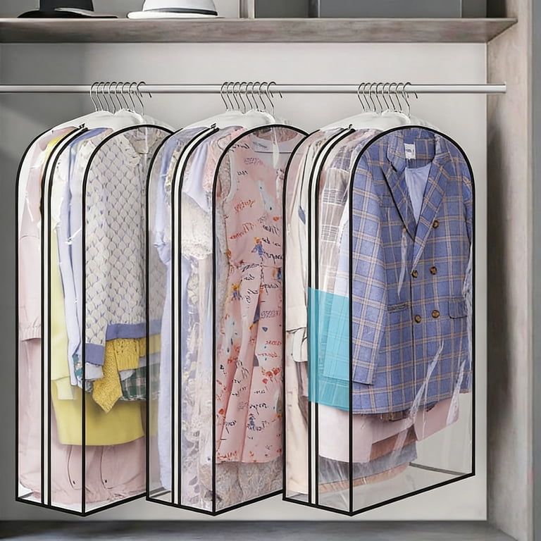 Tripumer Clear Garment Bags, Set of 3 with Gussets photo 6