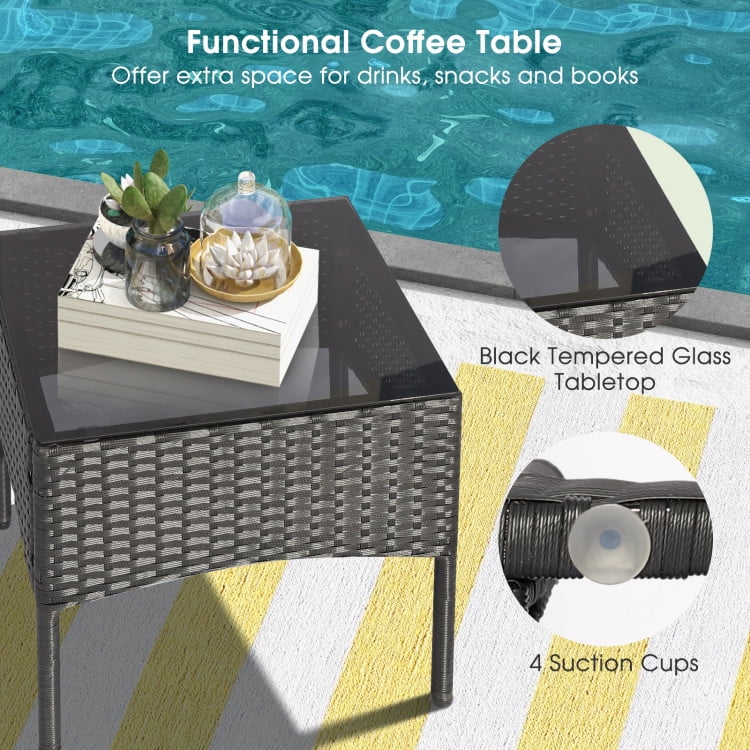 Aimee Lii 8 Pieces Outdoor Wicker Sofa Set with 2 Coffee Table, Backyard Furniture, Rustproof Aimee Lii 8 Pieces Outdoor Wicker Sofa Set with 2 Coffee Table, Backyard Furniture, Rustproof