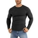 thumbnail image 1 of Amzcrzy Sudadera Para Hombre, Transpirable, Elástica, Color Sólido, Deportiva, De Manga Larga, Cuello Redondo, Negra, M, 1 of 5