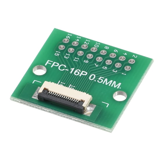 Uxcell FPC Converter Board 16P 0.5mm on Socket Side, Back 1.0mm, to DIP 2.54mm