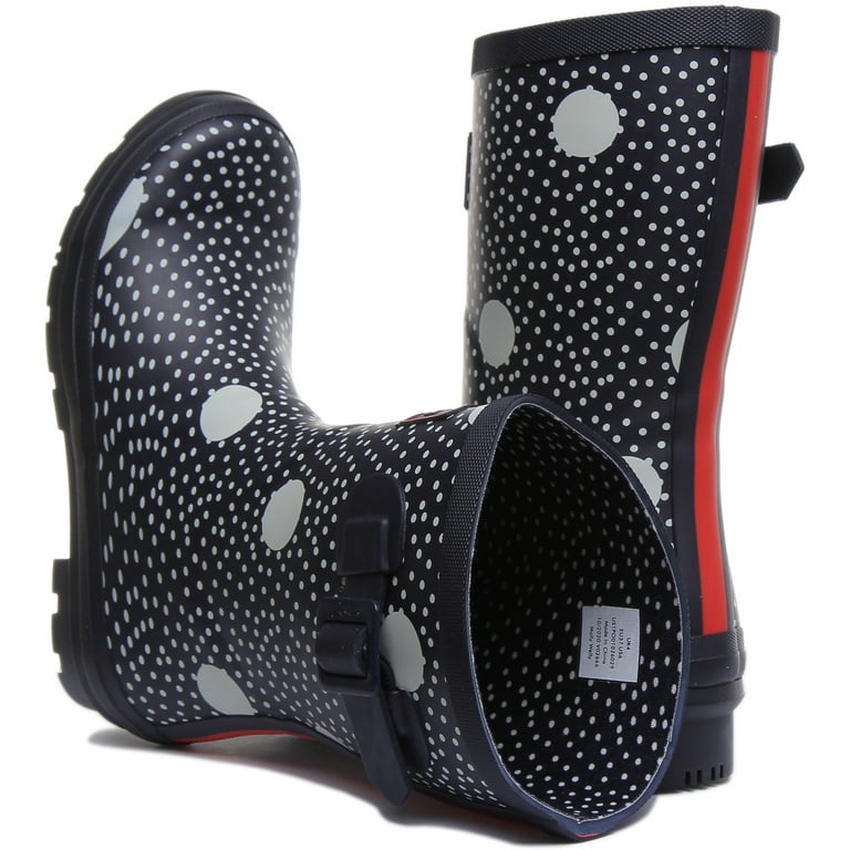 Joules navy shop spot wellies