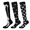 Black White, variant on 3 Pairs Medical Sport Compression Socks - 15-20mmhg Graduated Knee-High Support for Men & Women, Ideal for Soccer, Running, and Nurses