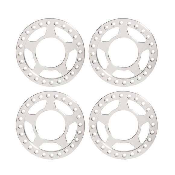 RCLIONS Anneau de Remplacement de Jante de Roue RC en Aluminium pour Crawler RC 1:10 Roues/jantes 1.9 Pouces - Lot de 4 Pcs (Argent)