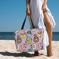 thumbnail image 6 of Gaeub Cute Donuts Print Beach Bag,Large Tote Bag,Waterproof Sandproof Women Tote Bag,Pool Bag with Zipper for Gym Grocery Travel, 6 of 7
