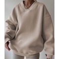 thumbnail image 6 of Women'S V Neck Oversized Sweatshirts Casual Drop Shoulder Long Sleeve Pullover Tops Color M, 6 of 9