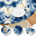 thumbnail image 4 of Indigo Tie Dye Star Round Fitted Tablecloth with Elastic Edge,Dining Table Cover Waterproof,Outdoor Round Tablecloth for Camping,Dining,Indoor and Outdoor, 4 of 7