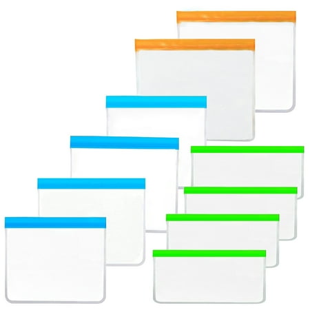 

Tinksky 1 Set 10pcs Self-sealing Plastic Bag Freshness Protection Package Kitchen Food Packaging Quality Reclosable Clear Bags for Home (4pcs 13.4x22cm + 4pcs 19.4x22cm + 2pcs 21x26cm Random Color)