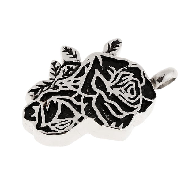 Medallón de Cineraria Yuyangstore Rosa de Acero Inoxidable Joyería de Cremación Conmemorativa