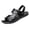 Black, variant on NOKIO Mens Flat Sandals Summer Comfortable Open-Toe Slippers Beac𝗁 Vacation Travel Walking Shoes Breathable Lightweight S𝗅ip On Sandles with Adjustable Ankle Strap