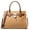 Peanut Multi, variant on Michael Kors Women's Hamilton Medium Signature Logo Top Zip Satchel (Jungle Green)