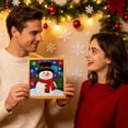 thumbnail image 7 of DIY Christmas Fabric Art Painting Kit, No-Sew 3D Fabric Poke Craft Kit with Wooden Frame & Tools, Christmas Wall Art Decoration Set for Adults, Beginners, Holiday Gift, 7 of 7