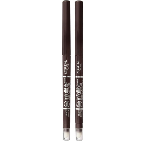 Delineador de ojos L'Oreal Paris Infallible Never Fail, negro y marrón, 0,23 ml