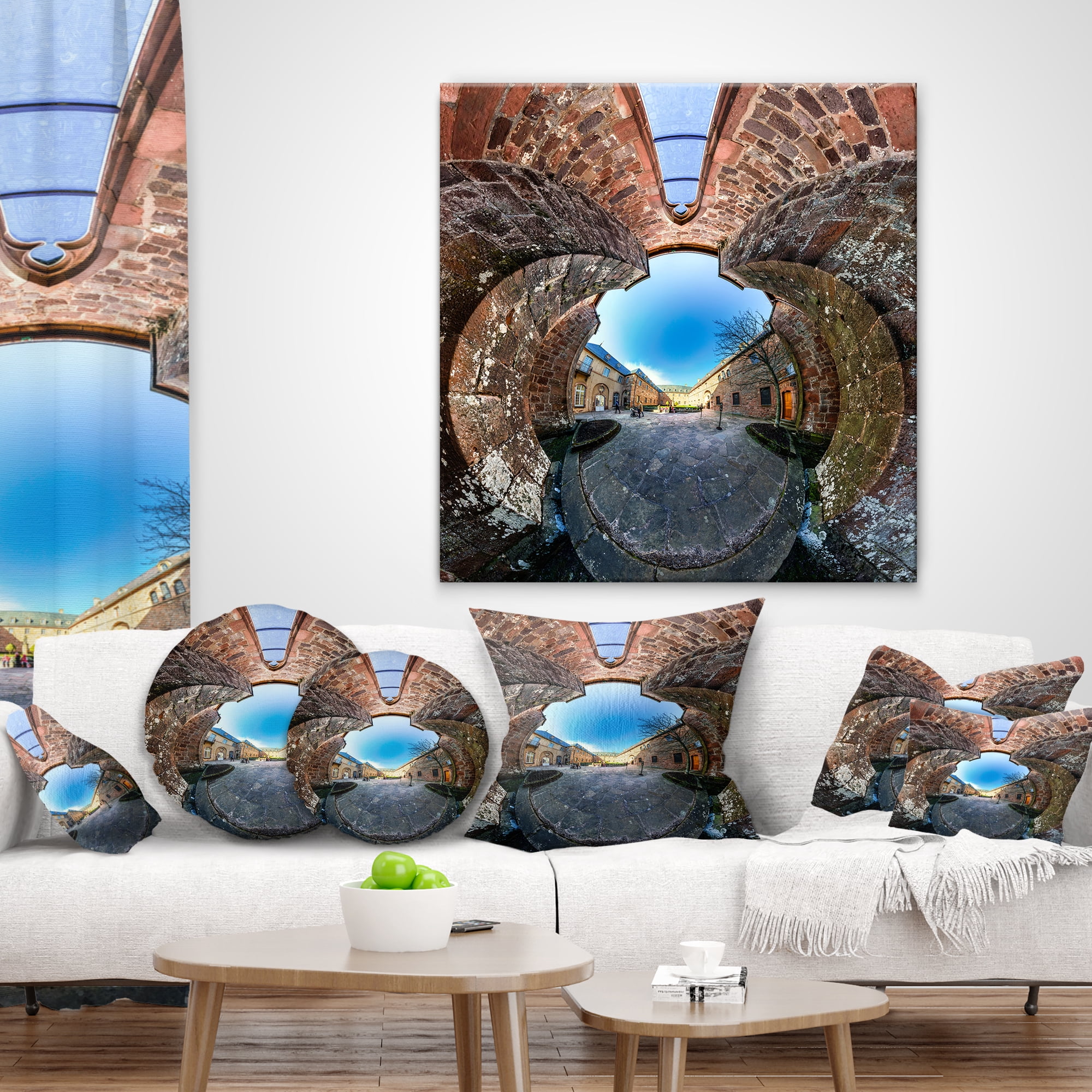 Designart Mont Sainte Odile Little Planet - Landscape Printed Throw Pillow - 18x18