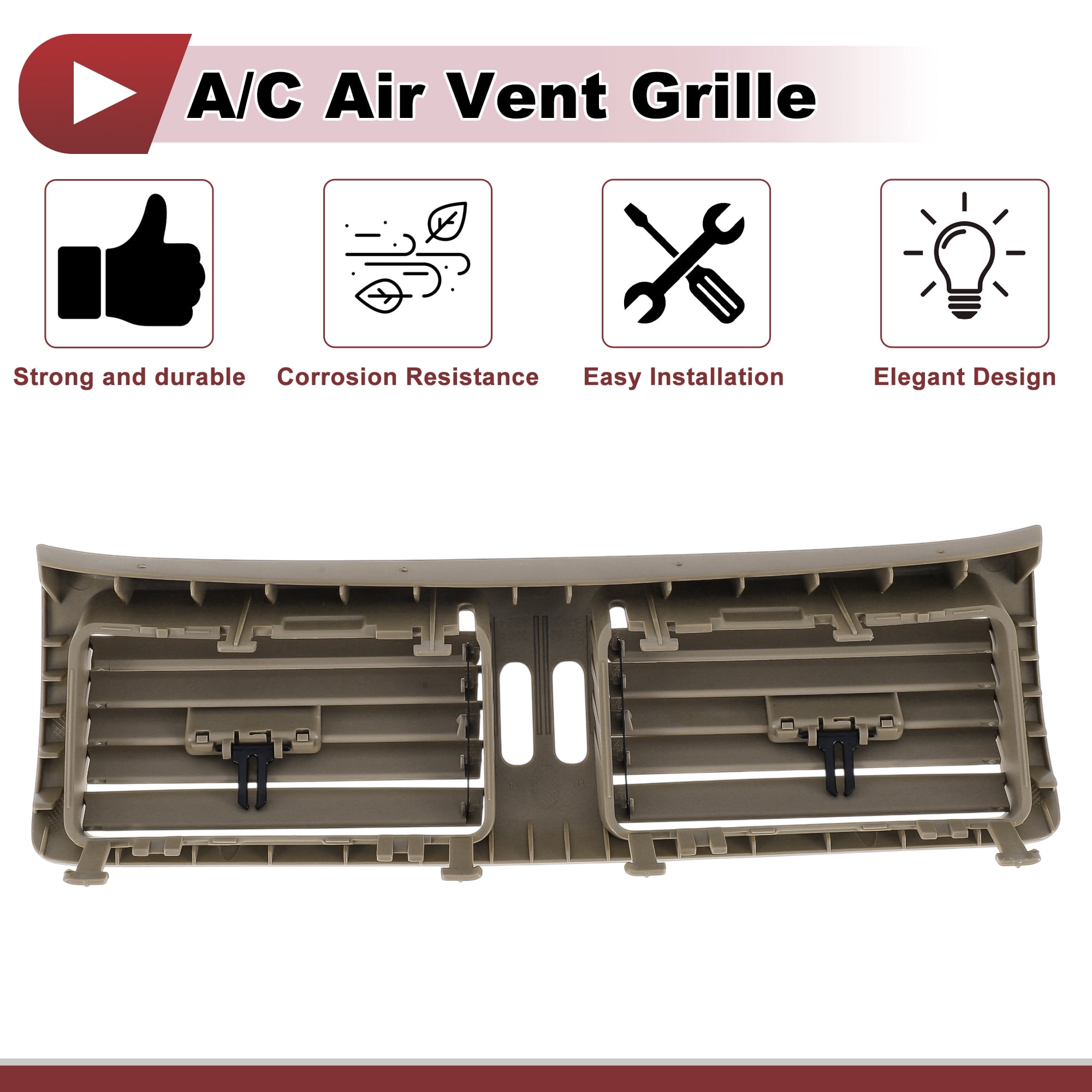 Unique Bargains Front Console Air Outlet Vent Grille for Mercedes R350 2006-2017