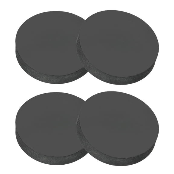 Rubber Solid Discs Washers, 4 Pcs Anti-Vibration Spacer 35mm OD x 8mm Thick, Black
