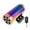 FM analog model-Rainbow color double, variant on Powerful Bass Sound Systems Featuring Vibrant LED Lights Waterproof Dustproof Speakers for Motorcycle Electric Vehicle