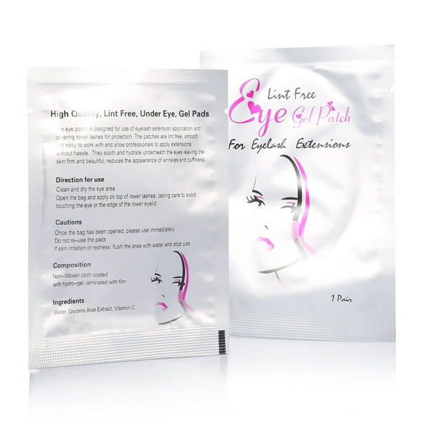 Almohadillas de hidrogel para ojos, 50 pares/juego, adhesivos de hidrogel para extensiones de pestañas, cintas adhesivas para extensiones de pestañas, artesanía excepcional