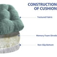 thumbnail image 3 of Chair Cushions for Dining Chairs Set of 4, Kitchen Chair Cushions, Chair Pads with Ties and Non Slip Backing, Tufted Memory Foam Seat Cushion 4 Pack, 15.5" x 15.5" x 4", Sage Green, 3 of 7