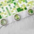 thumbnail image 4 of Erosebridal Green Square Black Out Curtains for Boys, Pixelate Miner Curtains Pack of 2 (42x63 Each), 4 of 6