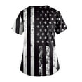 thumbnail image 3 of American Flag Scrubs Womens Summer Tops Star Stripes Graphic Tees V Neck Holiday Nursing Pocketed Working Uniforms for Independence Day, 3 of 3