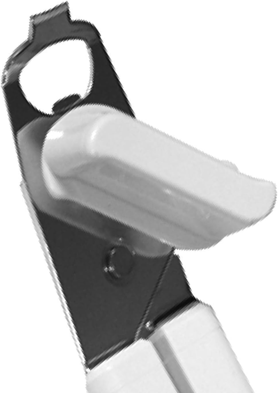 TrueCraftware- 8" x 2" x 2-1/2" Manual Can Opener Iron Plated with White Color Plastic Handle- Built-in Bottle Cap Remover Handheld Easy Turn Knob Best Large Lid Openers