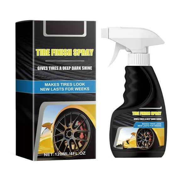 Tire Gloss Spray (120ML); Wheel Tire Gloss Maintenance Cleaning Polishing Coating Liquid Coating Agent; Suitable For Cars, Trucks, SUVs, RVs, Etc.