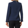 thumbnail image 3 of INSPIRE CHIC Women's Stand Collar Jacket Long Sleeve Casual Blazer with Pockets, 3 of 5